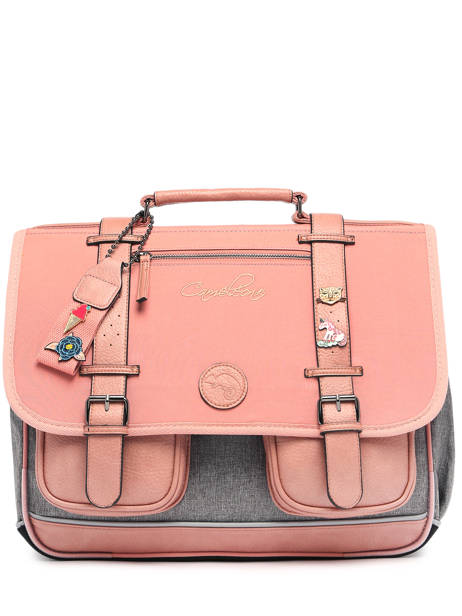 Cartable 3 Compartiments Cameleon Rose vintage pin