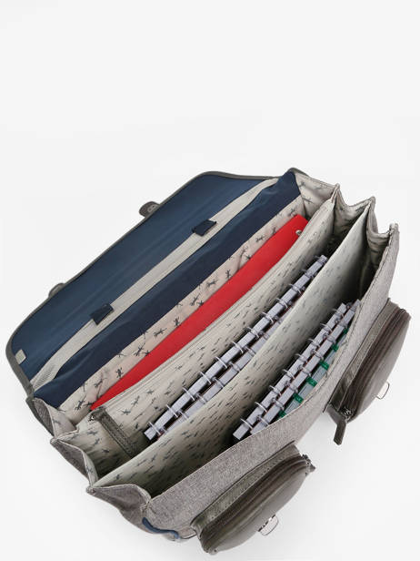 Cartable 3 Compartiments Cameleon Bleu vintage pin's CA41 vue secondaire 4