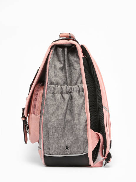 2-compartment  Backpack Cameleon Pink vintage pin's SD39 other view 3