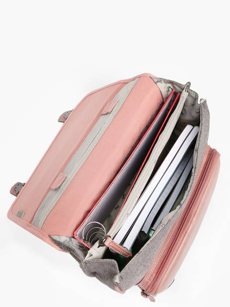 2-compartment  Backpack Cameleon Pink vintage pin's SD39 other view 4