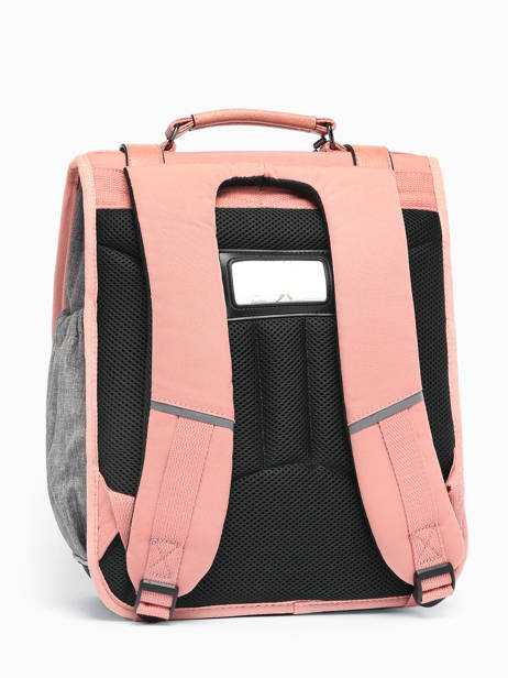 2-compartment  Backpack Cameleon Pink vintage pin's SD39 other view 5