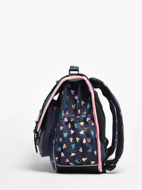 Cartable Enfant 2 Compartiments Cameleon Bleu vintage fantasy CA35 vue secondaire 3