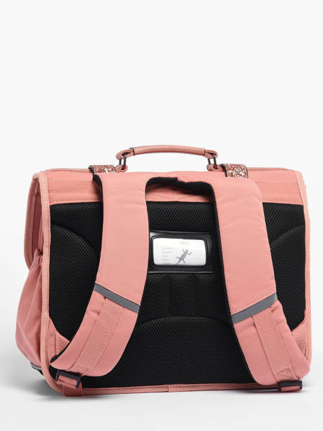 Boekentas Voor Kinderen 2 Compartimenten Cameleon Roze vintage fantasy CA38 ander zicht 6