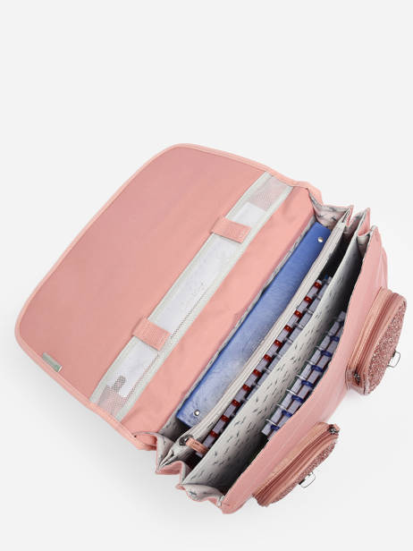 Satchel For Kids 3 Compartments Cameleon Pink vintage fantasy 14188 other view 4