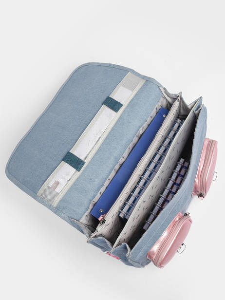 Satchel For Kids 3 Compartments Cameleon Blue vintage fantasy 14188 other view 4