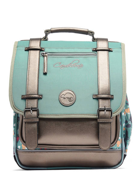 2-compartment Vintage Fantasy Backpack Cameleon Green vintage fantasy SD39 other view 1