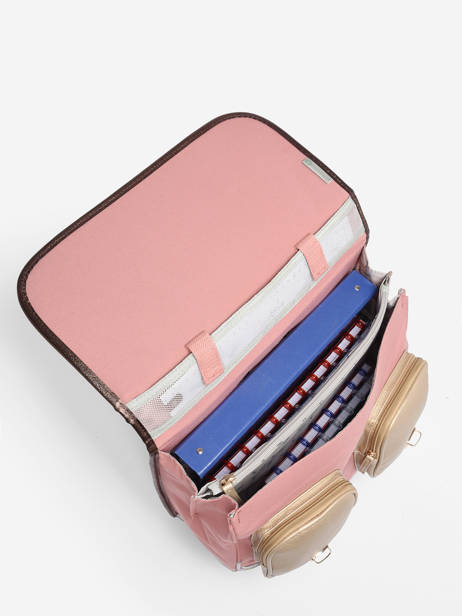 Wheeled Schoolbag For Kids 2 Compartments Cameleon Pink vintage fantasy CR38 other view 4