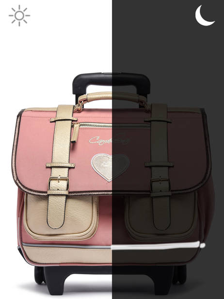 Wheeled Schoolbag For Kids 2 Compartments Cameleon Pink vintage fantasy CR38 other view 8