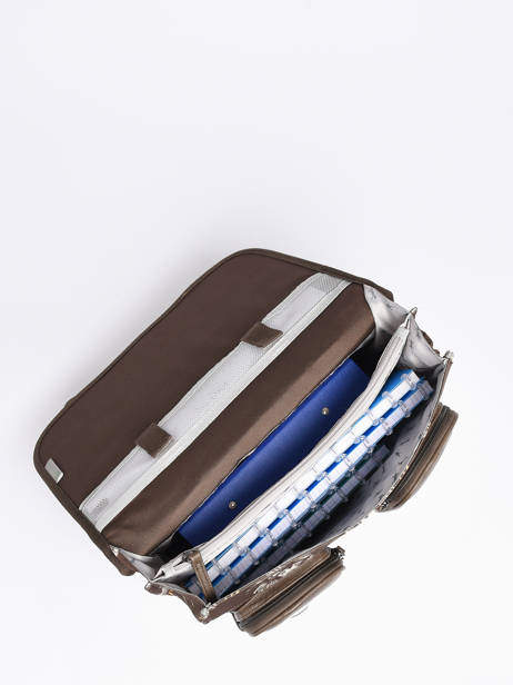 Satchel For Kids 2 Compartments Cameleon Brown vintage urban CA35 other view 4