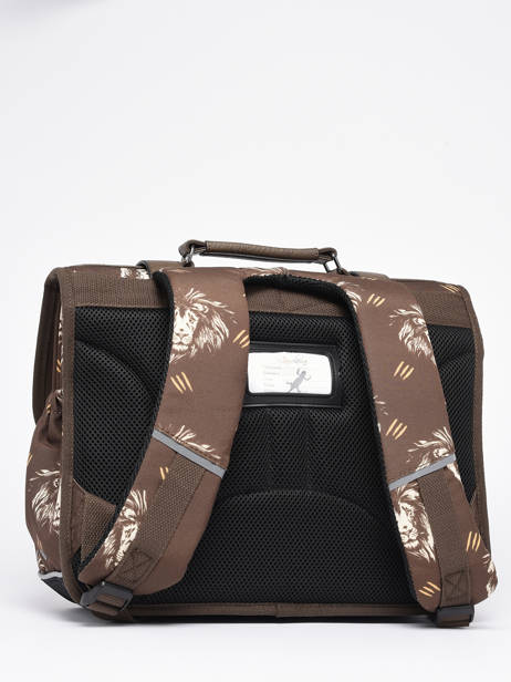 Cartable Enfant 2 Compartiments Cameleon Marron vintage urban CA38 vue secondaire 6
