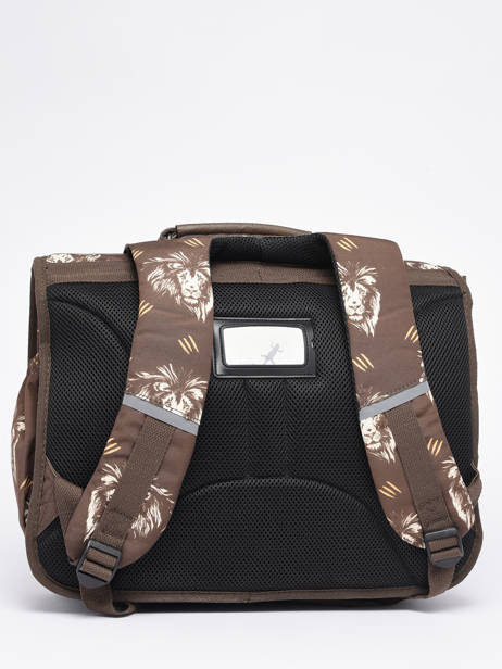 Cartable Enfant 3 Compartiments Cameleon Marron vintage urban CA41 vue secondaire 5