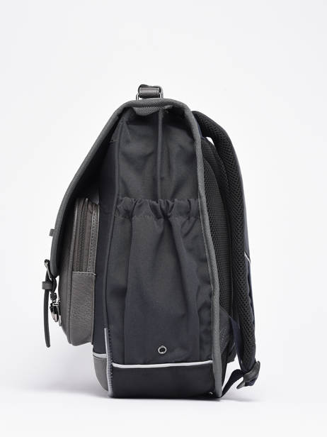 3-compartment  Backpack Cameleon Blue vintage urban SD39 other view 3