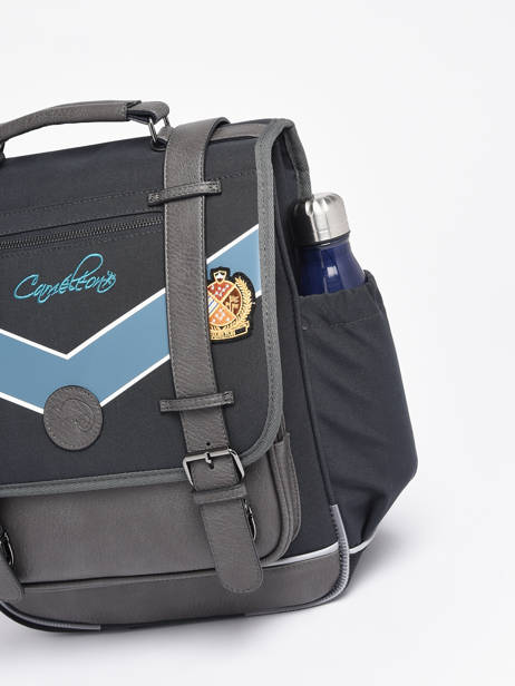 3-compartment  Backpack Cameleon Blue vintage urban SD39 other view 6