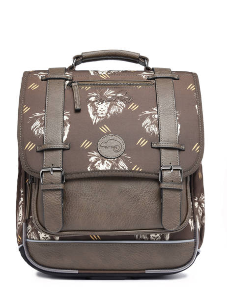 3-compartment  Backpack Cameleon Brown vintage urban SD39