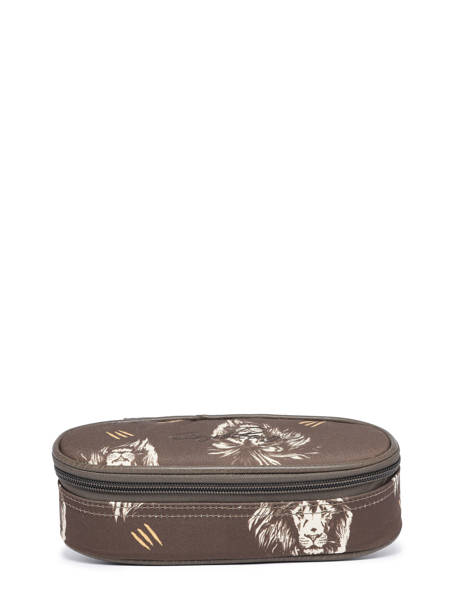 Trousse 1 Compartiment Cameleon Marron vintage urban PLUM