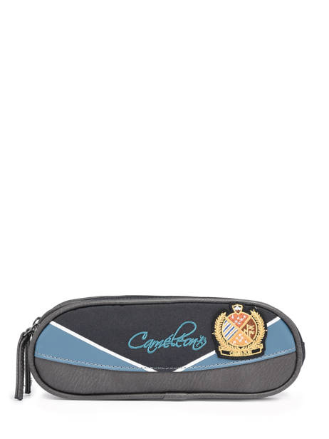 Pennenzak Kinderen 2 Compartimenten Cameleon Blauw vintage urban VIB-TROU