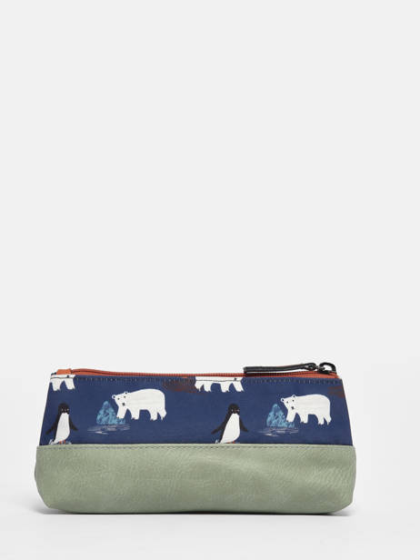Pencil Case For Kids 1 Compartment Cameleon Blue retro TROU other view 2
