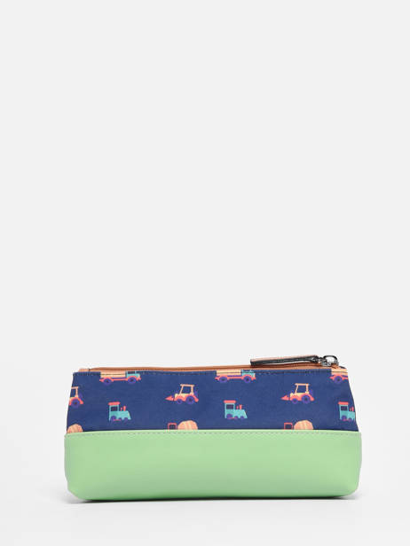 Pencil Case For Kids 1 Compartment Cameleon Blue retro TROU other view 2