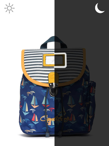 Sac à Dos Rétro 1 Compartiment Cameleon Bleu retro 620 vue secondaire 7