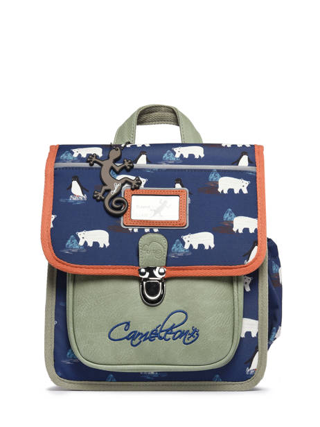 Backpack 1 Compartment Cameleon Blue retro SD30 other view 1