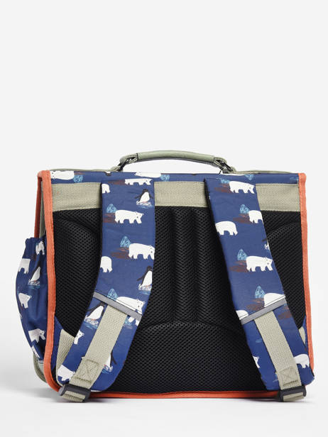 Cartable Enfant 1 Compartiment Cameleon Bleu retro CA32 vue secondaire 6