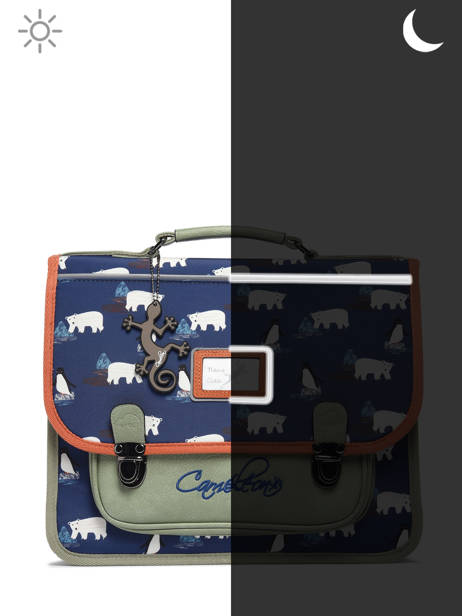 Satchel For Kids 1 Compartment Cameleon Blue retro CA32 other view 7