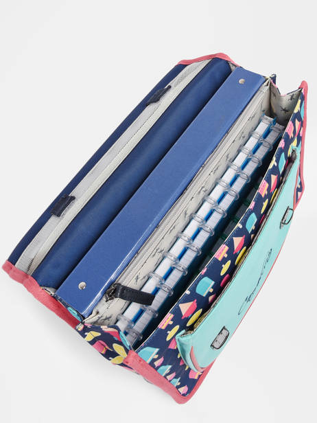 Cartable Enfant 2 Compartiments Cameleon Multicolore retro CA35 vue secondaire 4