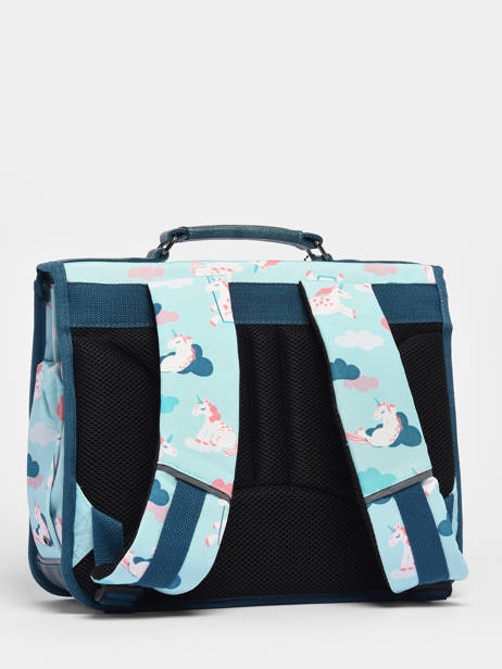 Satchel For Kids 2 Compartments Cameleon Blue retro PBVGCR38 other view 5