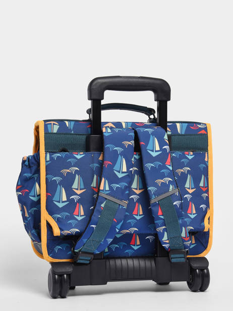 Cartable à Roulettes Rétro Cameleon Bleu retro CA32 vue secondaire 6