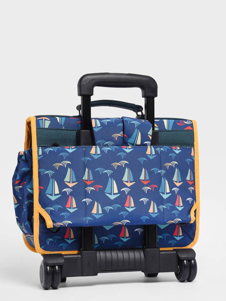 Cartable à Roulettes Rétro Cameleon Bleu retro CA32 vue secondaire 7