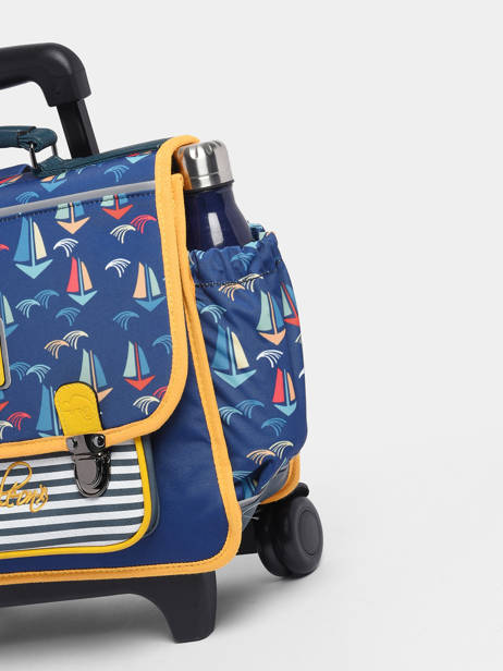 Cartable à Roulettes Rétro Cameleon Bleu retro CA32 vue secondaire 8