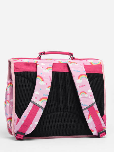 Satchel For Kids 2 Compartments Cameleon Pink retro CA38 other view 5