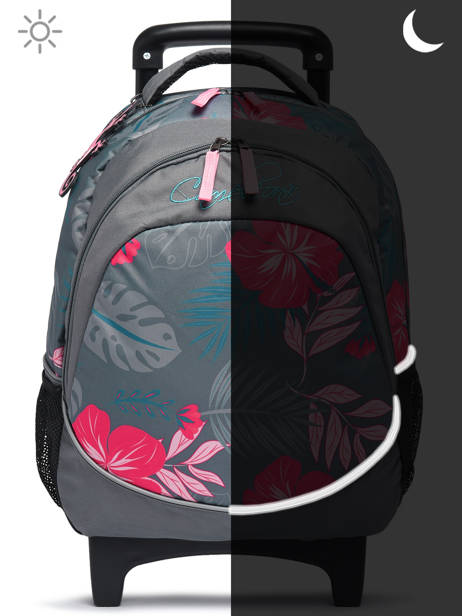 2-compartment  Wheeled Schoolbag Cameleon Pink actual SR39 other view 7