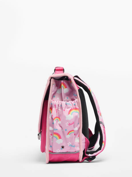 Cartable Enfant 1 Compartiment Cameleon Rose retro CA32 vue secondaire 4