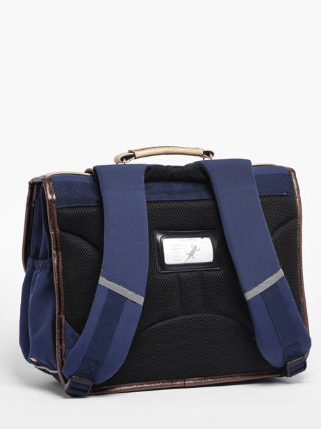 Boekentas Kinderen 3 Compartimenten Cameleon Blauw vintage fantasy CA41 ander zicht 5