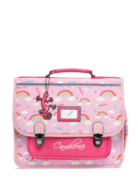 Satchel For Kids 2 Compartments Cameleon Pink retro CA35
