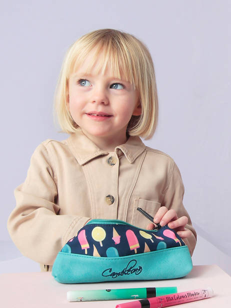 Trousse Enfant 1 Compartiment Cameleon Multicolore retro SD30 vue secondaire 1