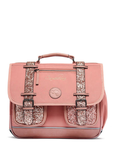 Boekentas Kinderen 2 Compartimenten Cameleon Roze vintage fantasy CA35