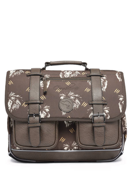 Cartable Enfant 2 Compartiments Cameleon Marron vintage urban CA38