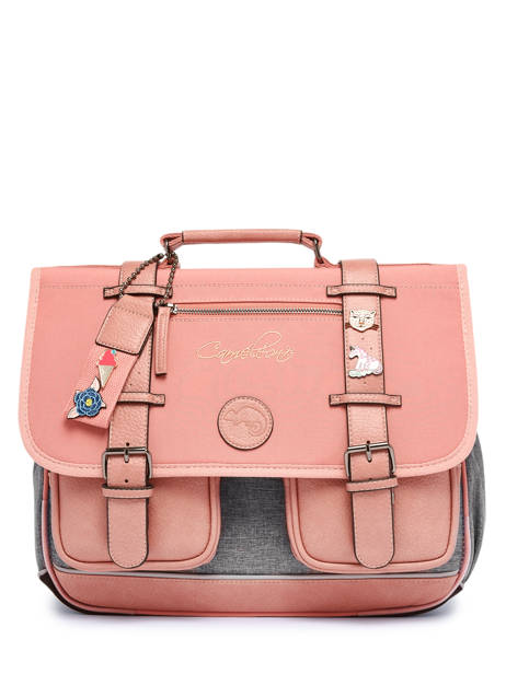 2-compartment  Satchel Cameleon Pink vintage pin's CA38