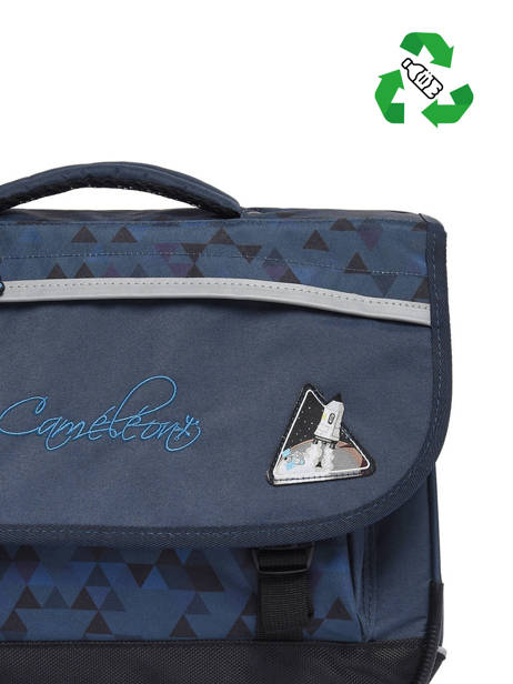 Satchel For Kids 2 Compartments Cameleon Blue actual BAS-CA35 other view 2