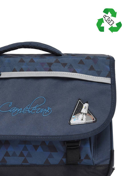 Satchel For Kids 3 Compartments Cameleon Blue actual CA41 other view 3