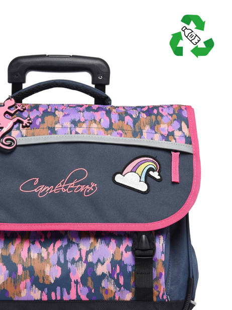 Cartable à Roulettes Enfant 3 Compartiments Cameleon Rose actual CR41 vue secondaire 2