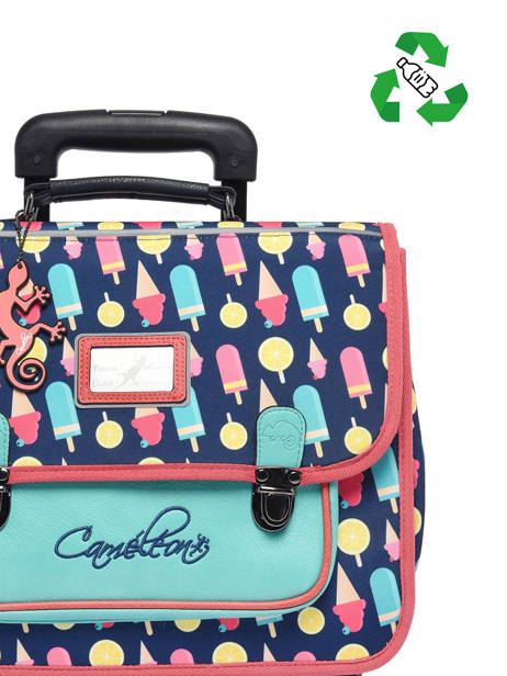 Cartable à Roulettes Rétro Cameleon Multicolore retro CR35 vue secondaire 3