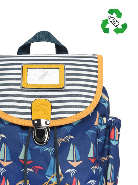 Sac à Dos Rétro 1 Compartiment Cameleon Bleu retro 620 vue secondaire 3