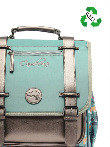 2-compartment Vintage Fantasy Backpack Cameleon Green vintage fantasy SD39 other view 2
