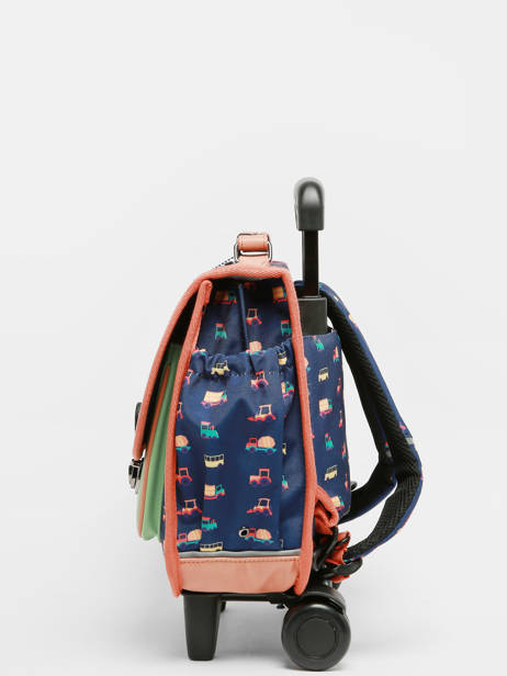 Cartable à Roulettes Rétro Cameleon Bleu retro CA32 vue secondaire 3