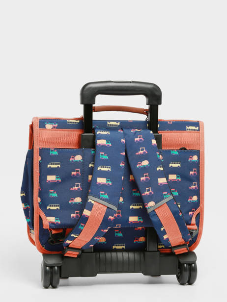 Cartable à Roulettes Rétro Cameleon Bleu retro CA32 vue secondaire 5