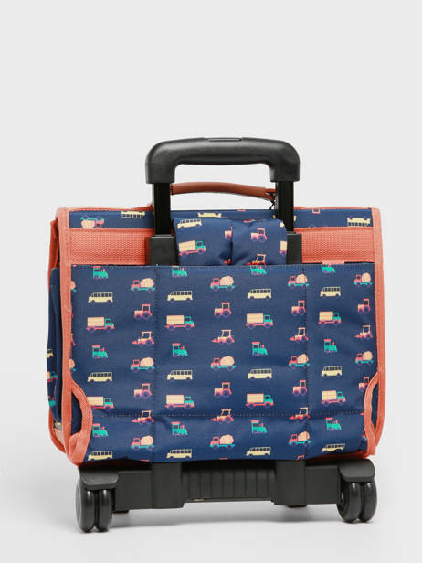 Cartable à Roulettes Rétro Cameleon Bleu retro CA32 vue secondaire 6