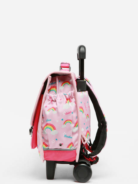 Cartable à Roulettes Rétro Cameleon Rose retro CA32 vue secondaire 3